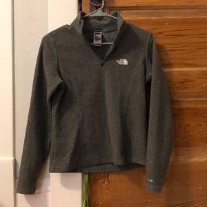 The North Face Gray Quarter Zip Fleece